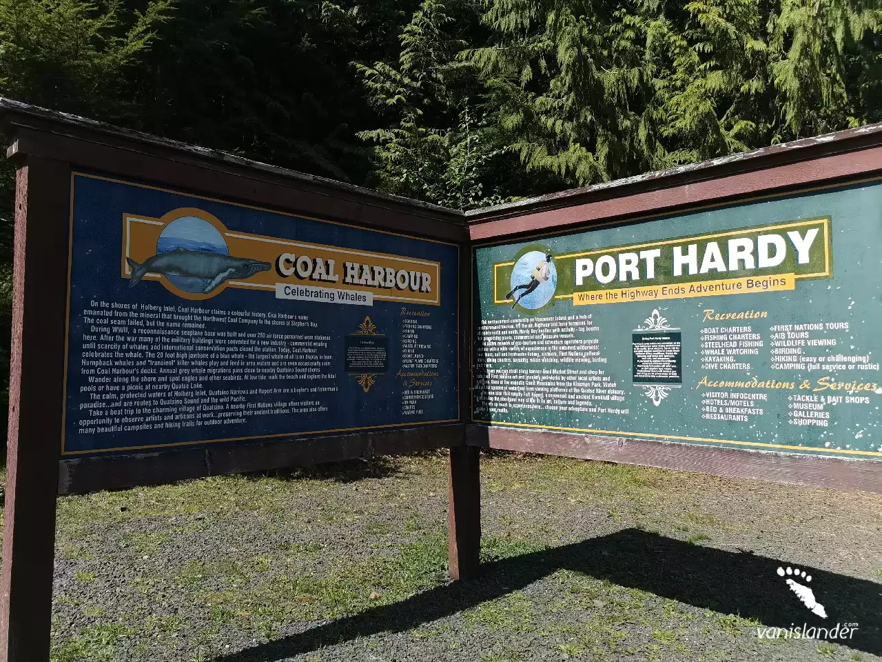 Port Hardy Adventure Board View, Vancouver Island